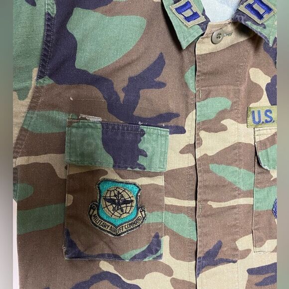 U.S. Air Force Authentic Small Combat Camouflage Button Down Jacket - Picture 7 of 15